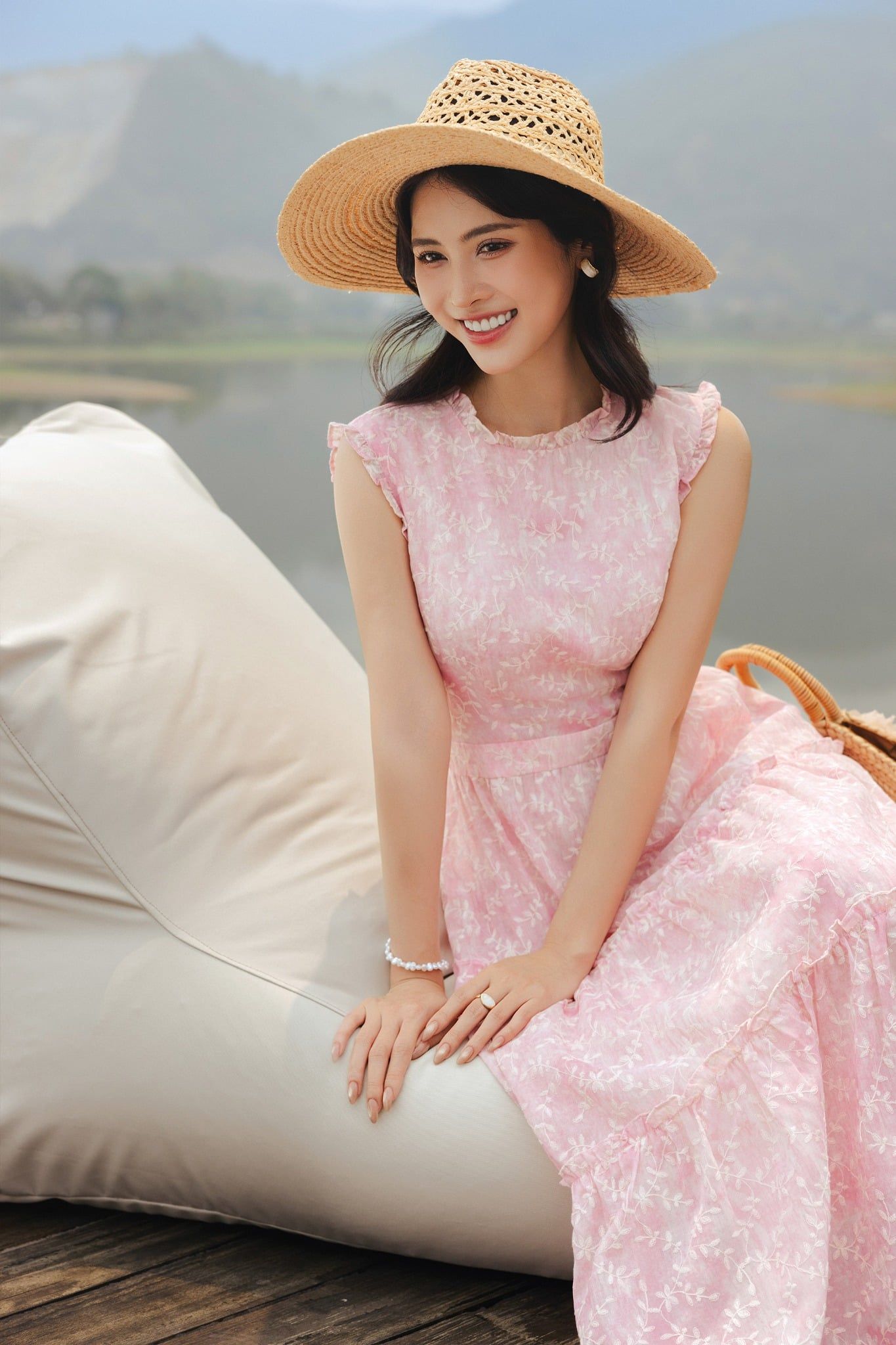 ĐẦM MAXI CỔ BÈO D11092
