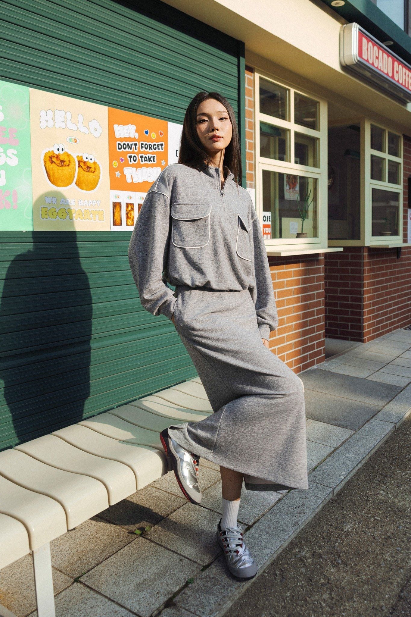 SET BỘ XÁM PHỐI VIỀN TRẮNG HW40482