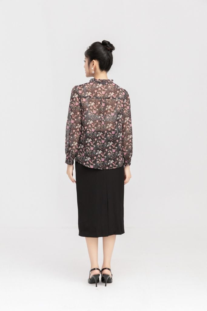  ÁO SƠ MI HOA CỔ BÈO SM41932 