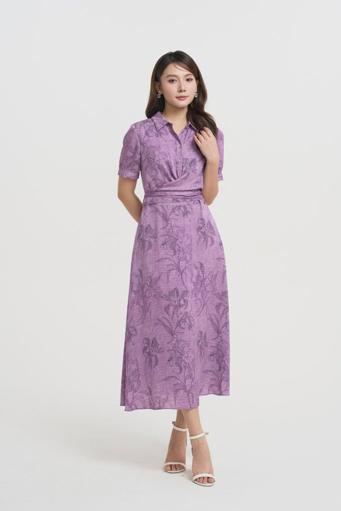 ĐẦM LỤA XOẮN EO D02952