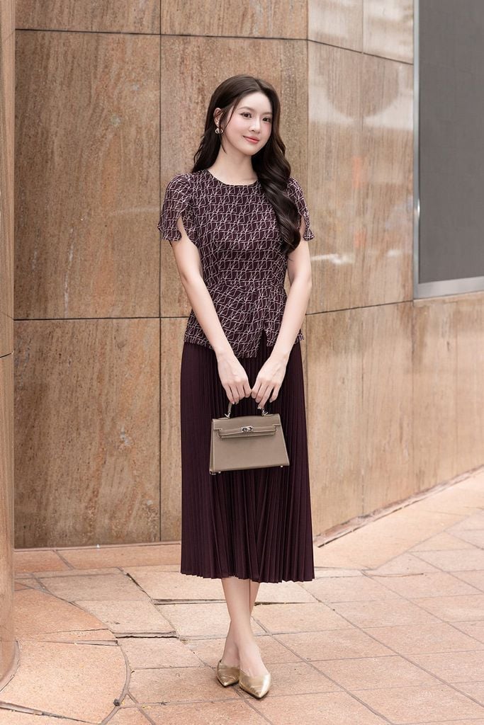 ĐẦM LIỀN PHỐI HOẠ TIẾT D01652