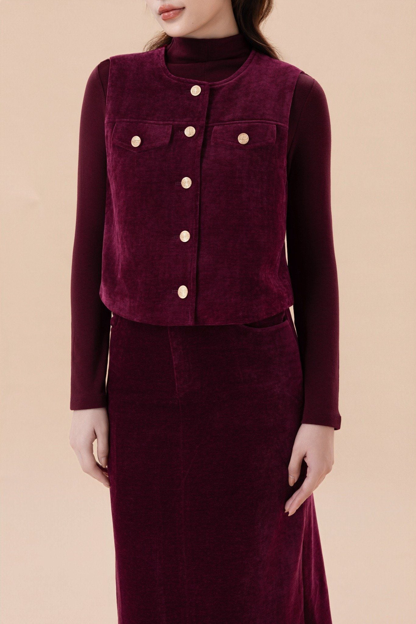 ÁO GILE NHUNG AK69022