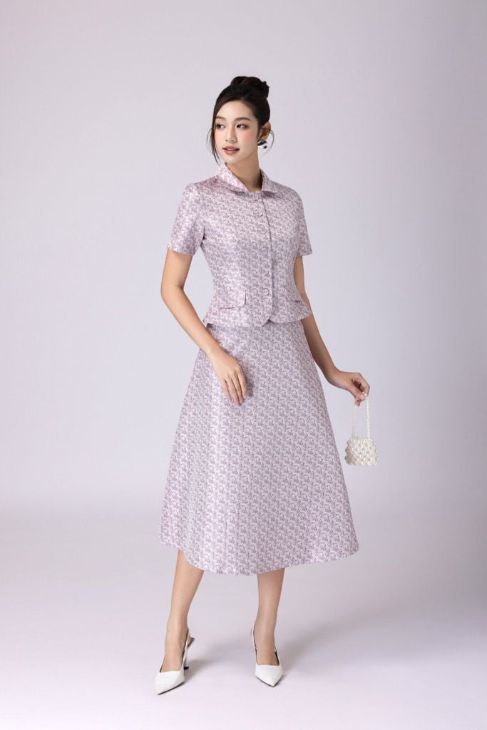 CHÂN VÁY MIDI HOẠ TIẾT Z06852