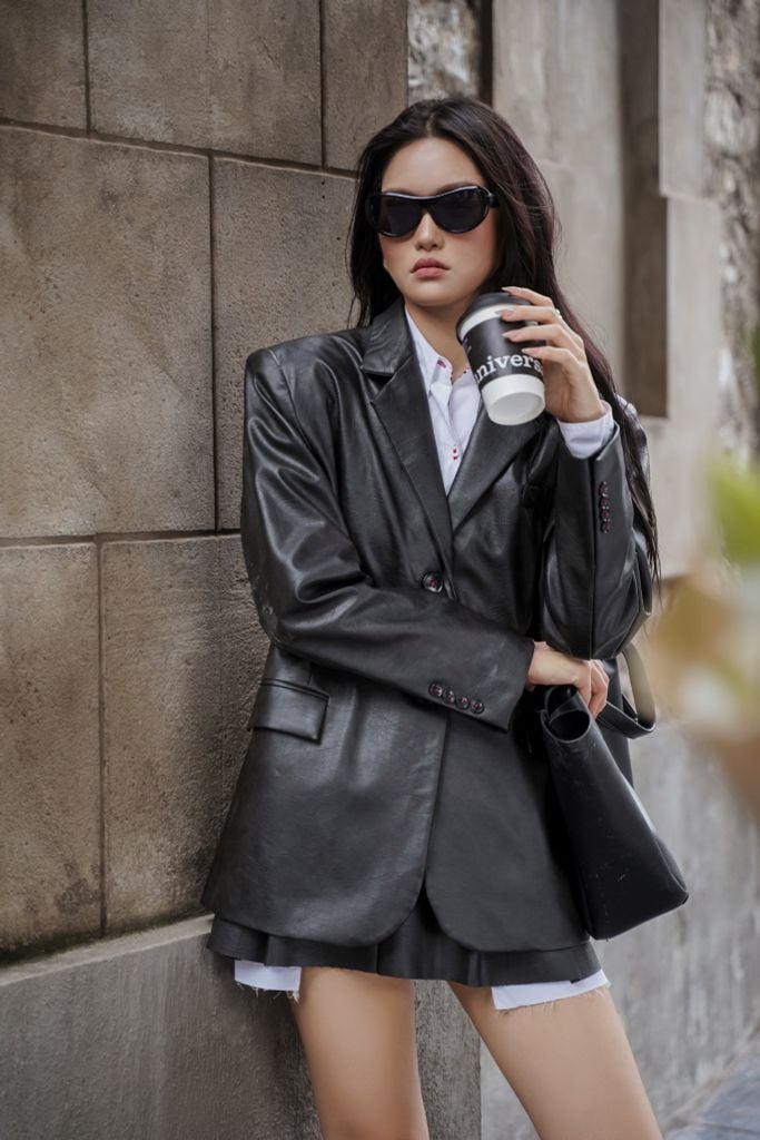  ÁO VEST DA OVERSIZE 
