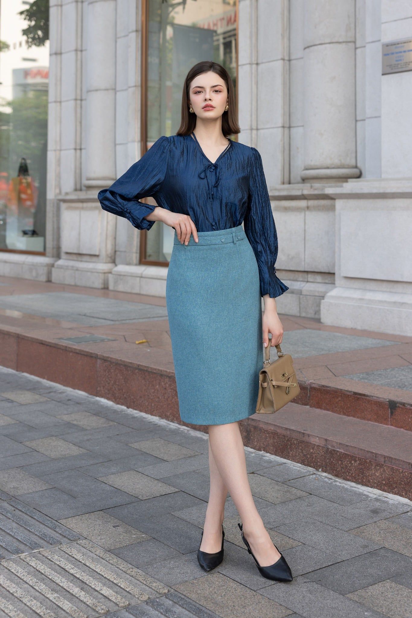 CHÂN VÁY BÚT CHÌ Z09322