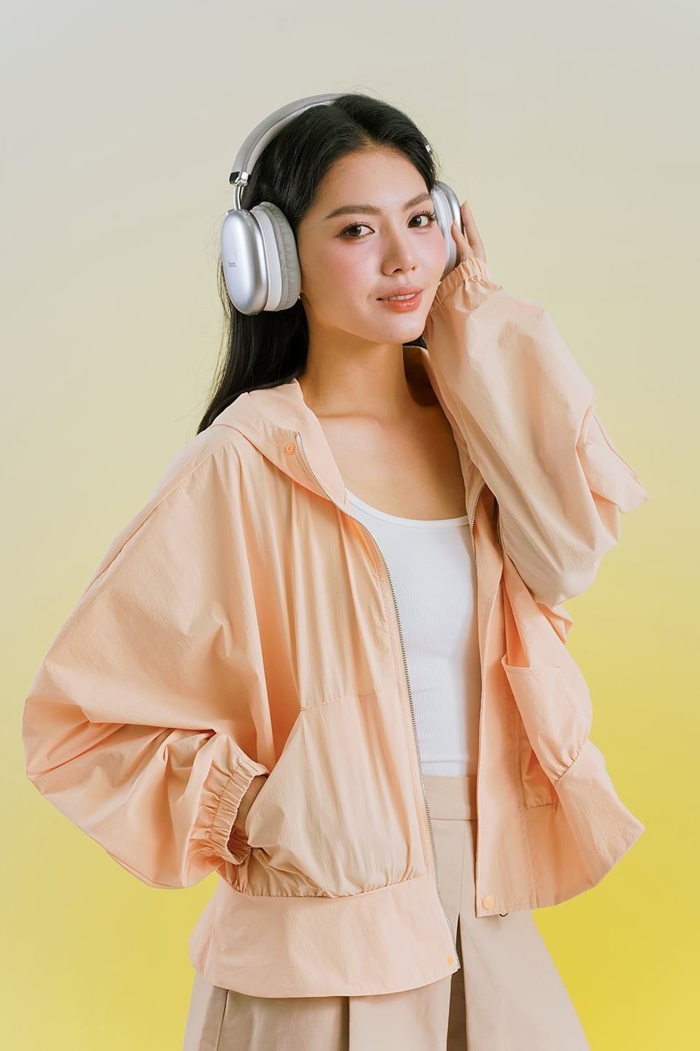Áo chống nắng macaron cam A61072