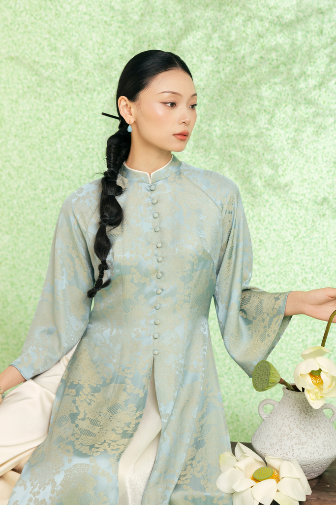  ÁO DÀI TAY LỠ HỌA TIẾT AD02362 