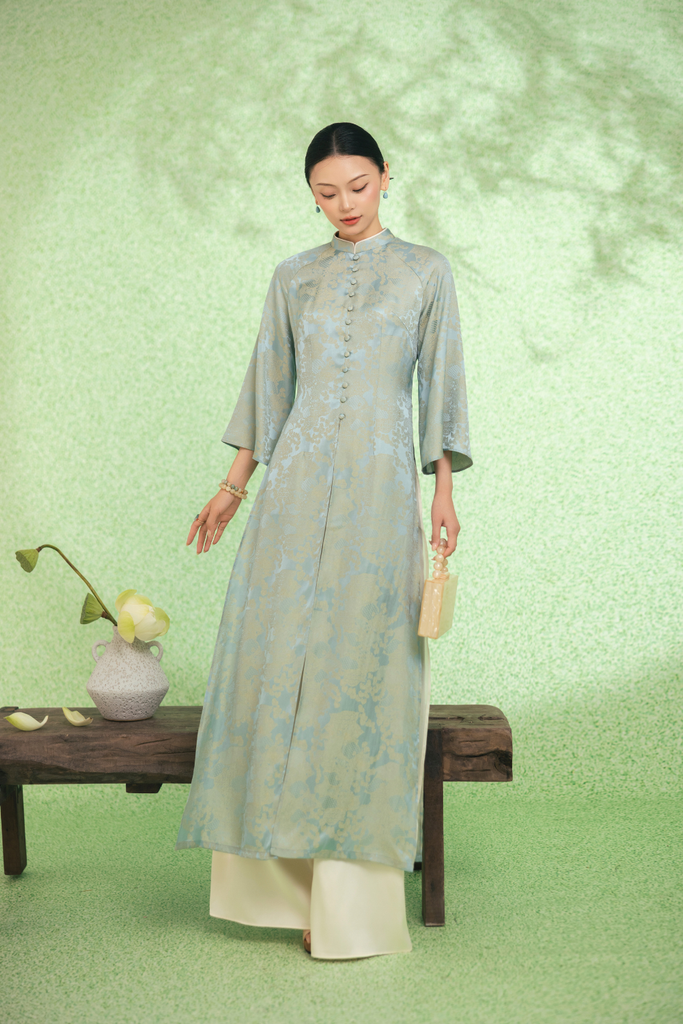 ÁO DÀI TAY LỠ HỌA TIẾT AD02362