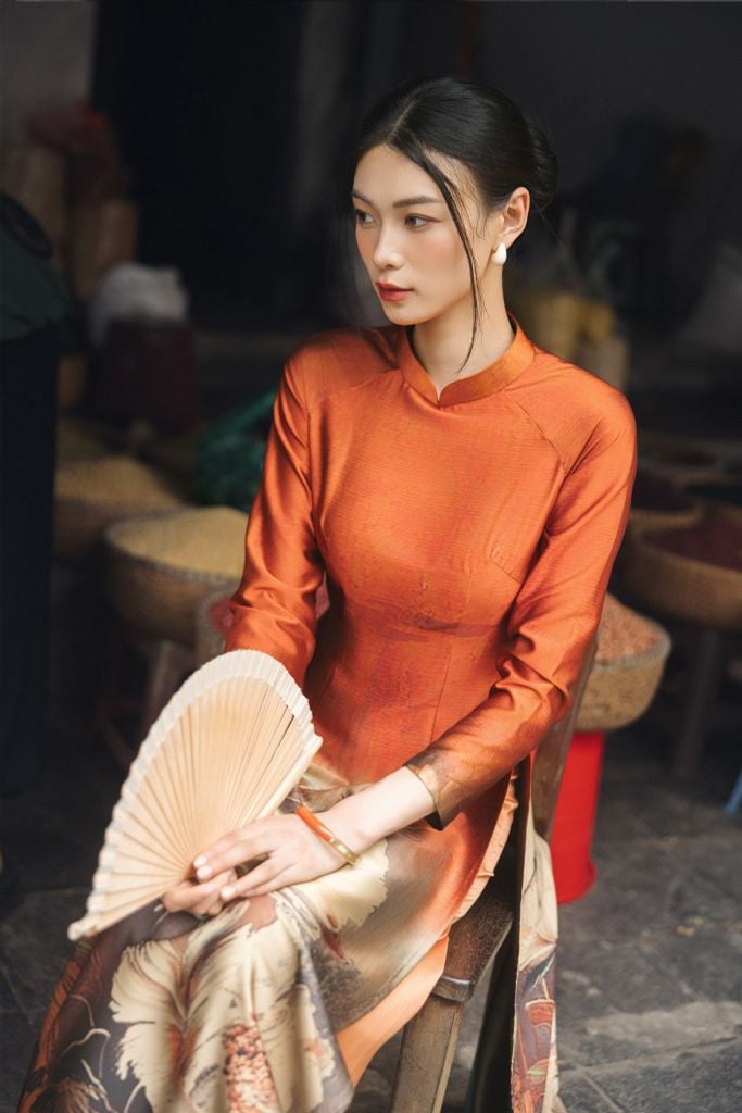  ÁO DÀI IN HOA AD03322 