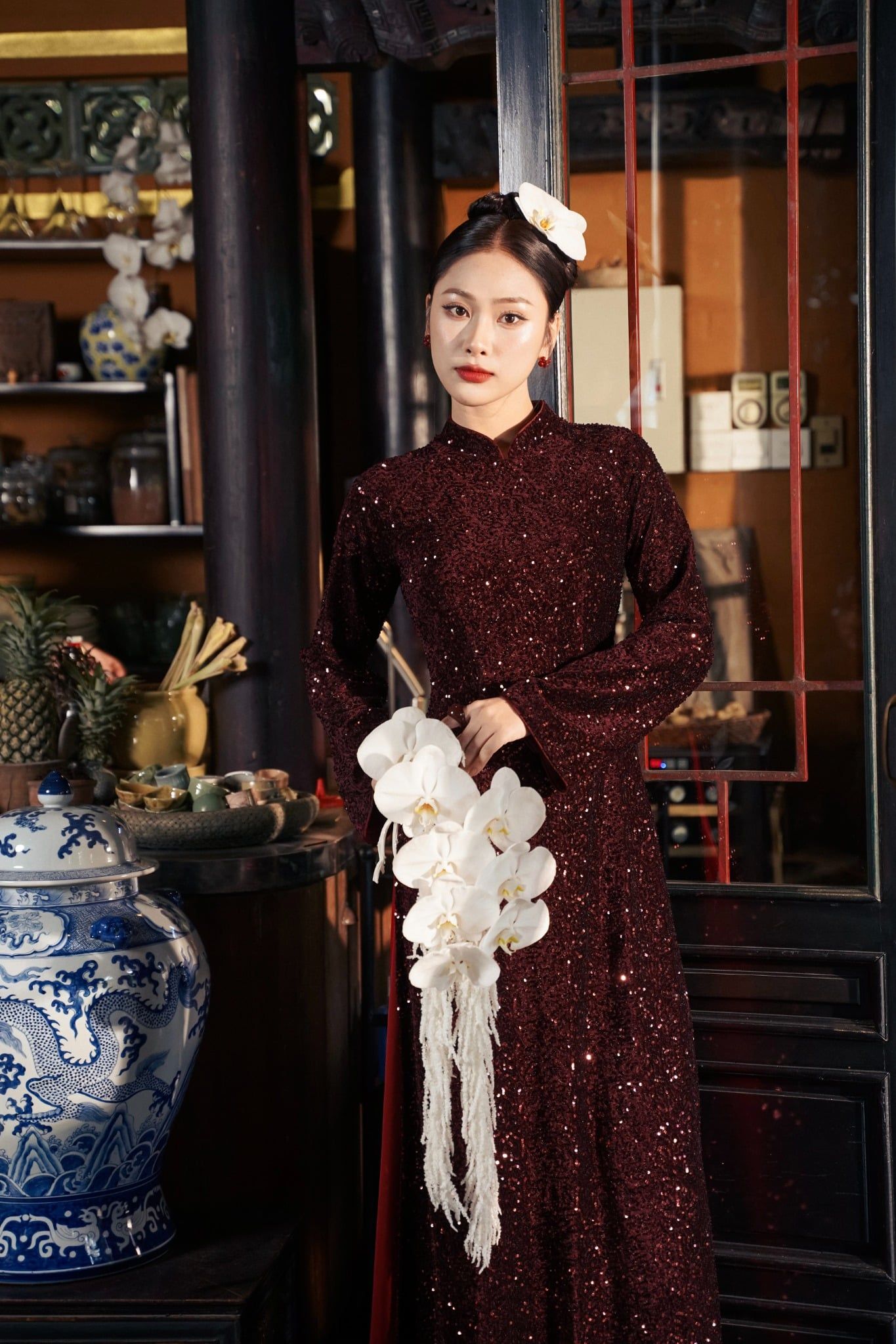 ÁO DÀI KIM SA AD08832