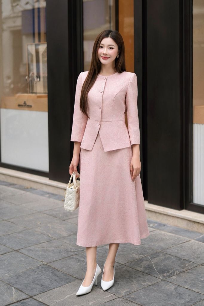  ÁO PEPLUM HỒNG AK09122 