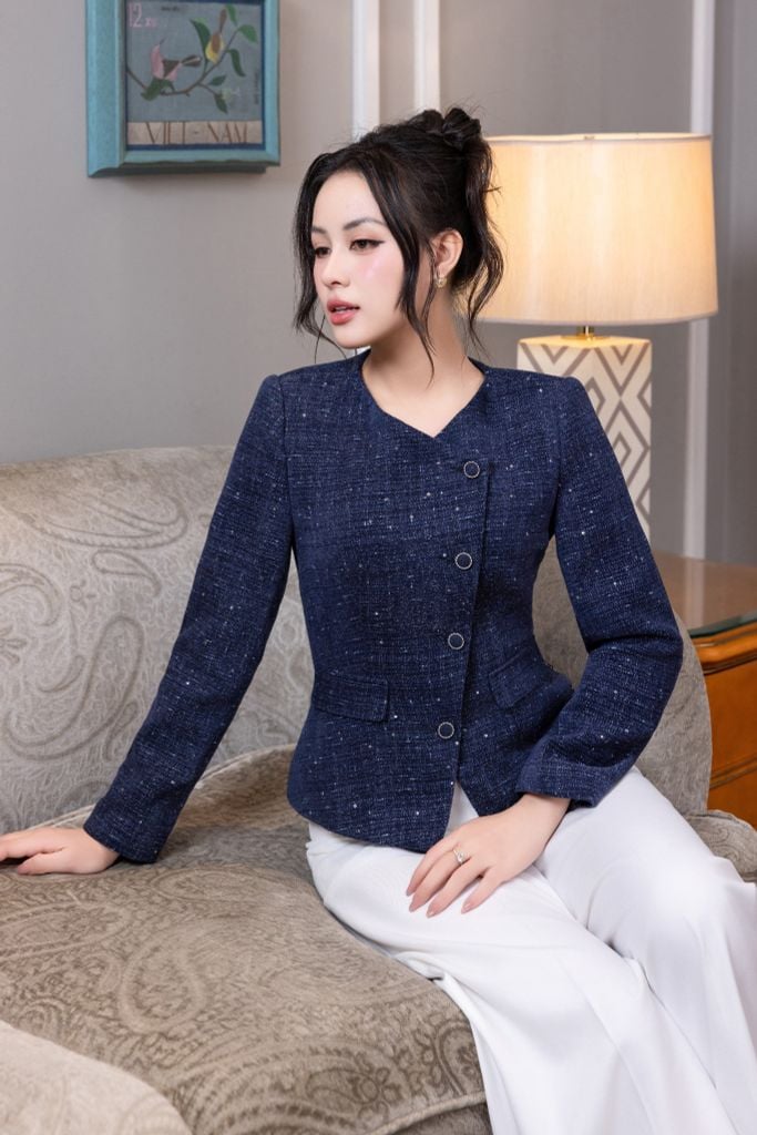  ÁO VEST DẠ TWEED AK06162 
