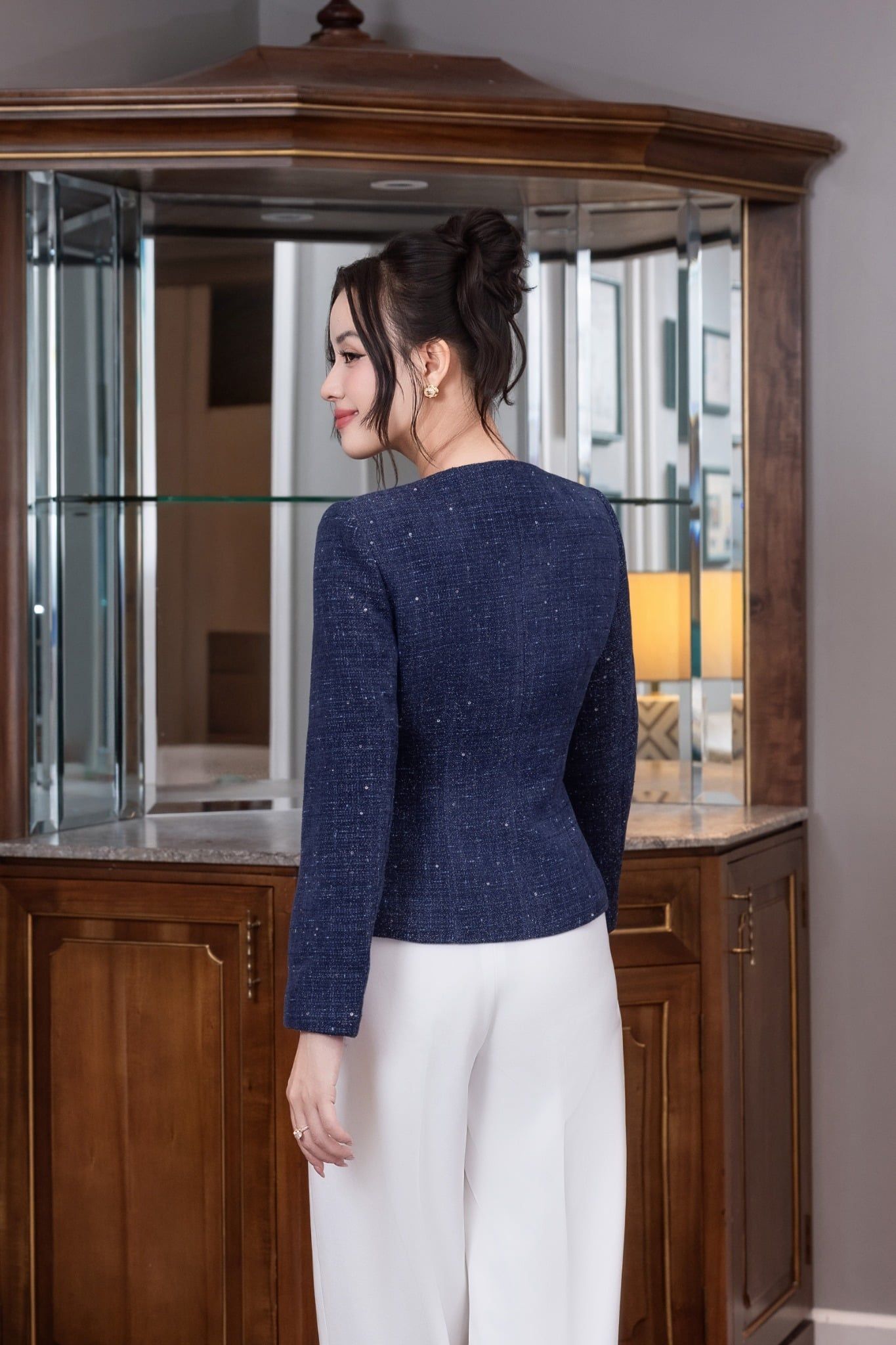 ÁO VEST DẠ TWEED AK06162