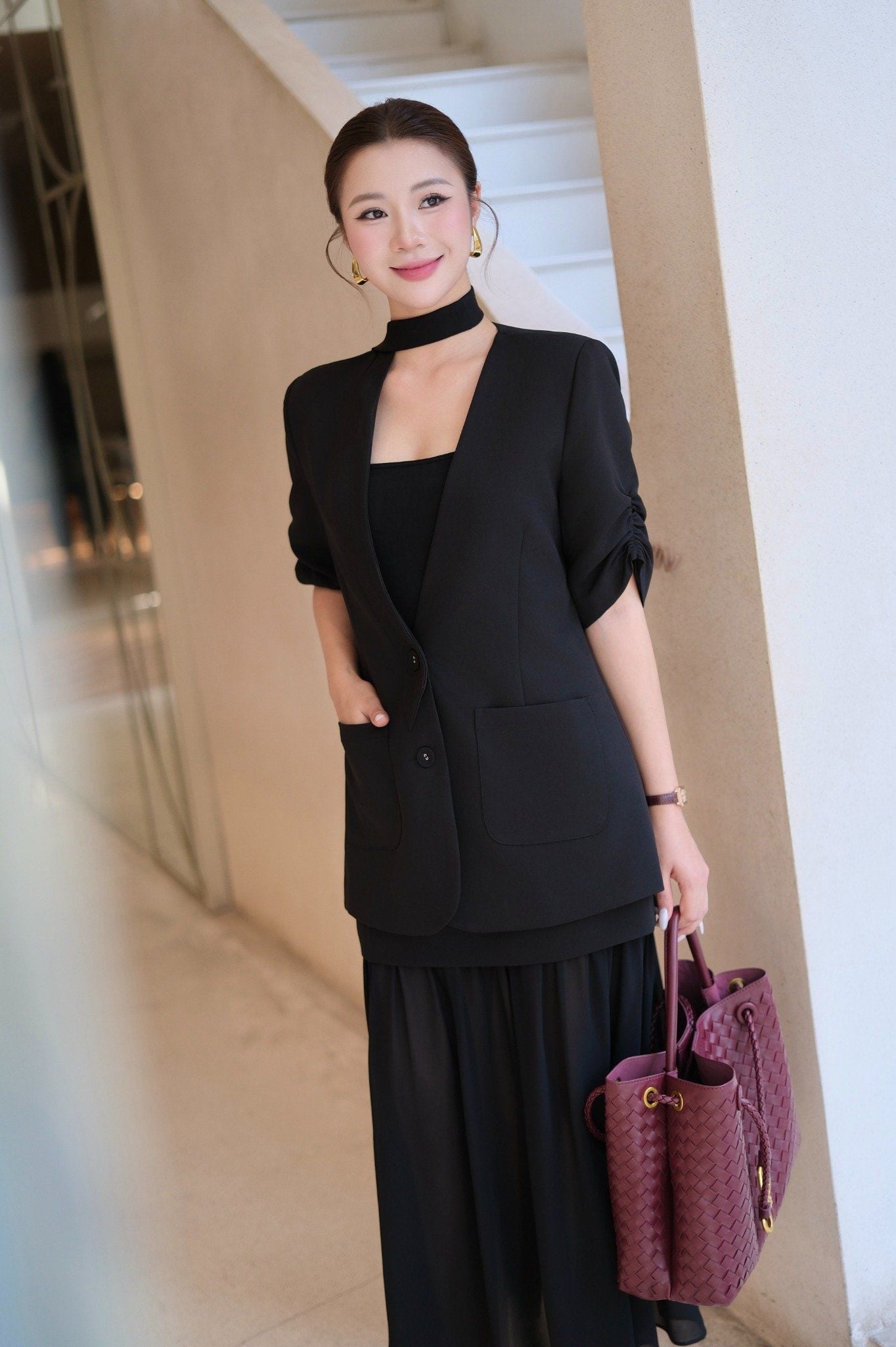 ÁO VEST DÁNG SUÔNG AK06422