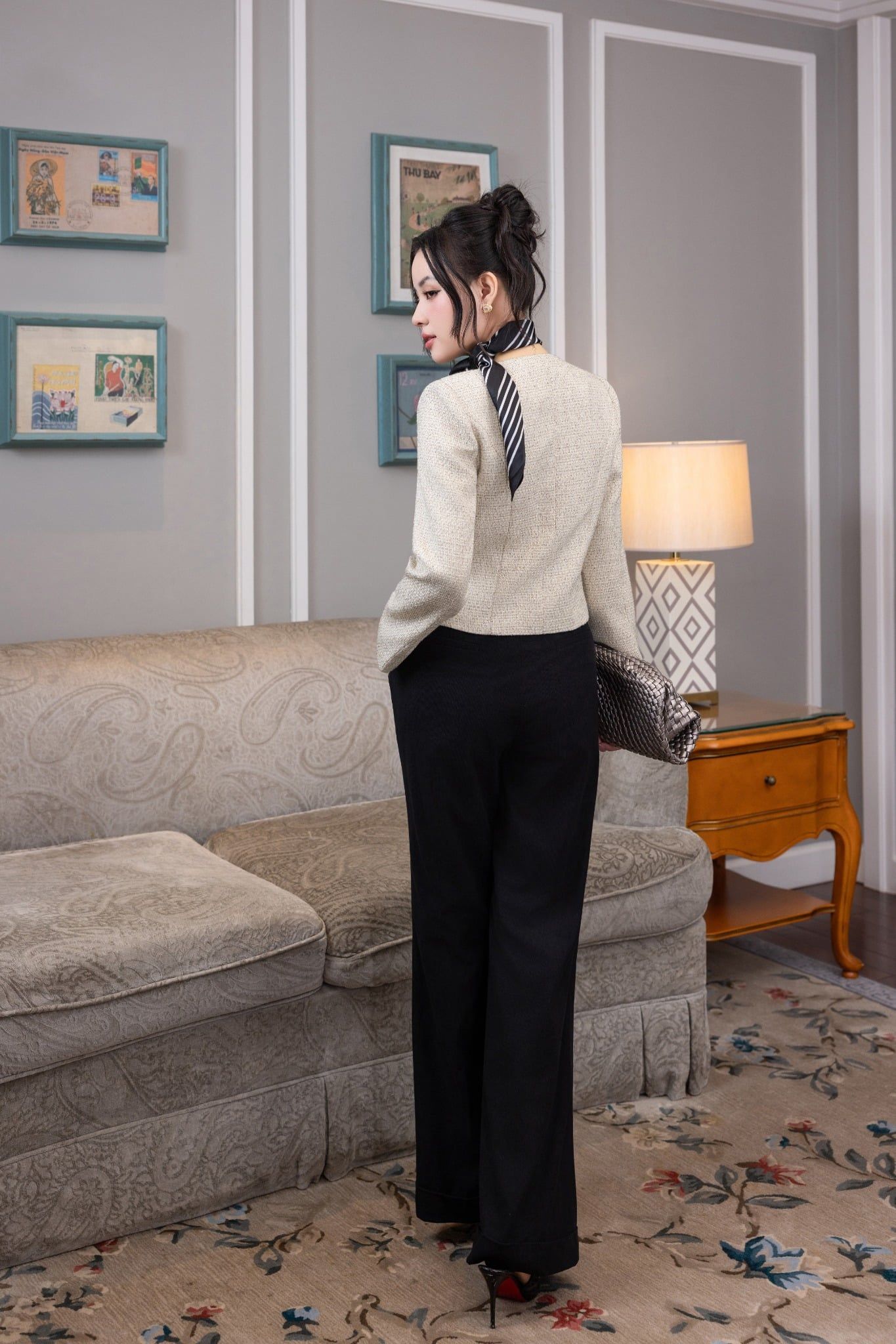 ÁO KHOÁC DẠ TEXT AK07542