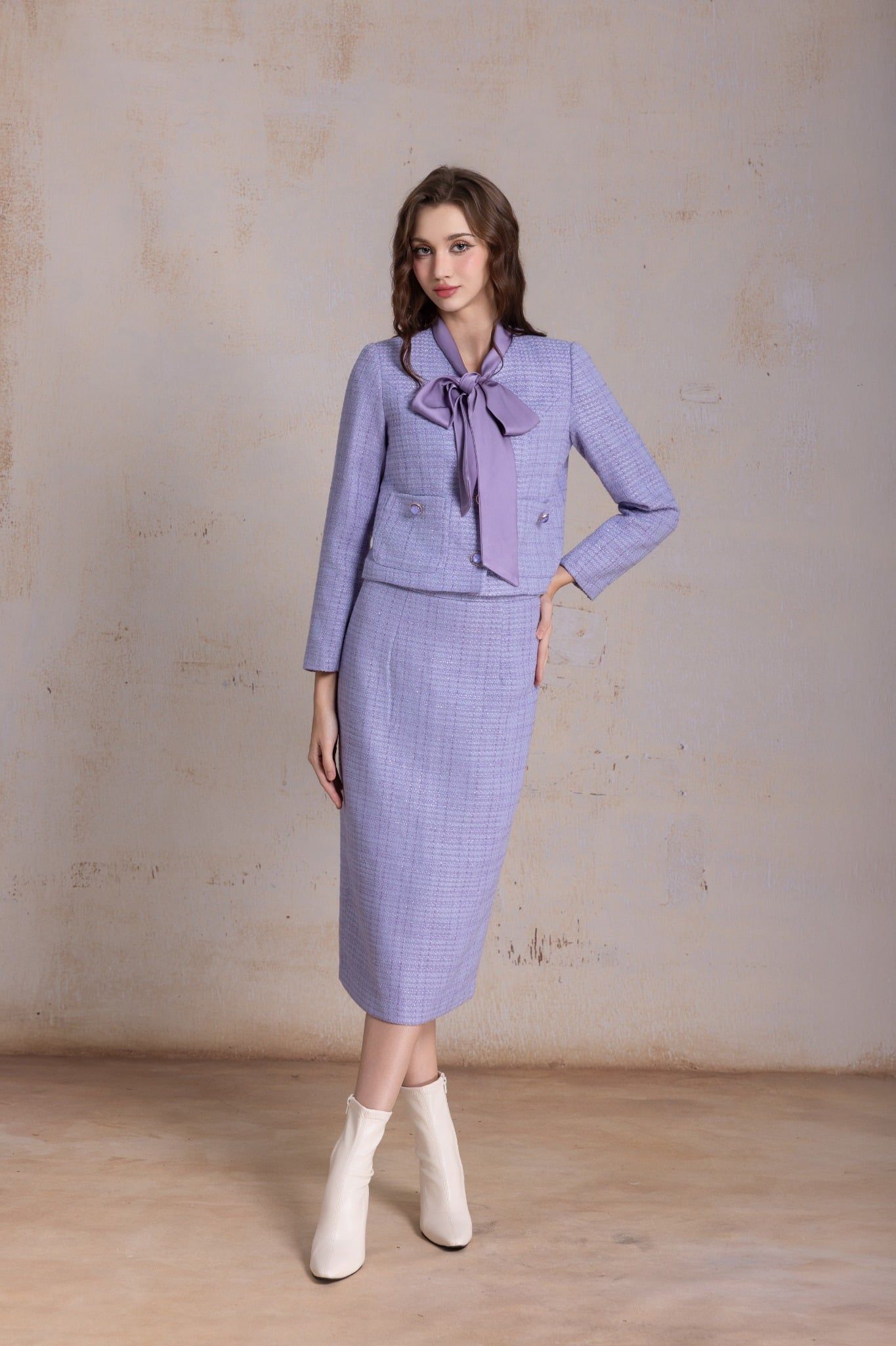 ÁO DẠ CỔ NƠ AK07622