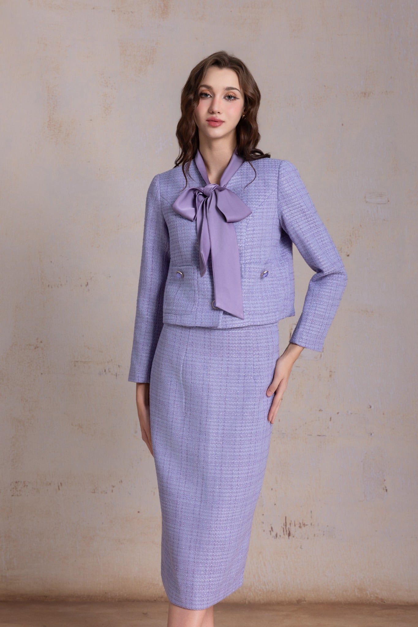 ÁO DẠ CỔ NƠ AK07622