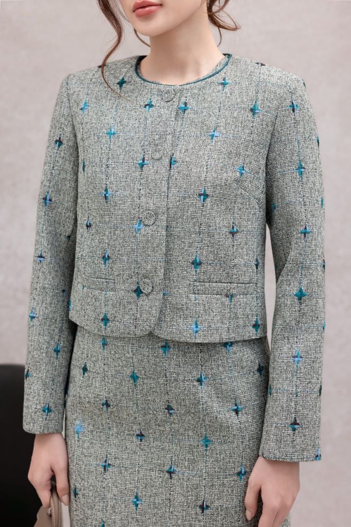  ÁO KHOÁC HOẠ TIẾT AK07672 