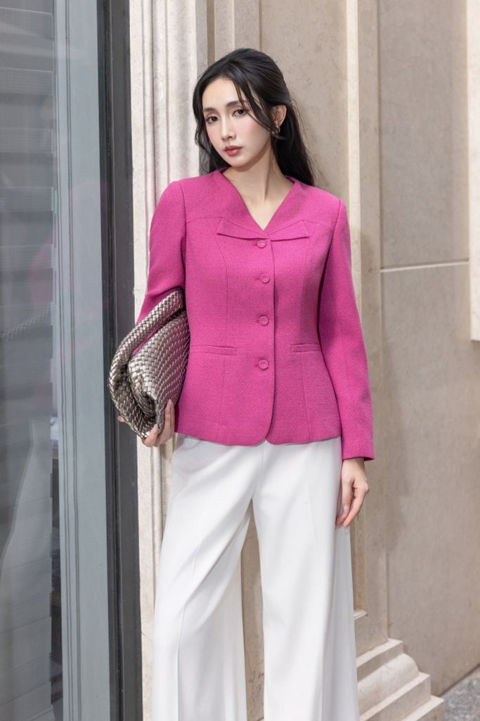  ÁO VEST HỒNG AK07982 