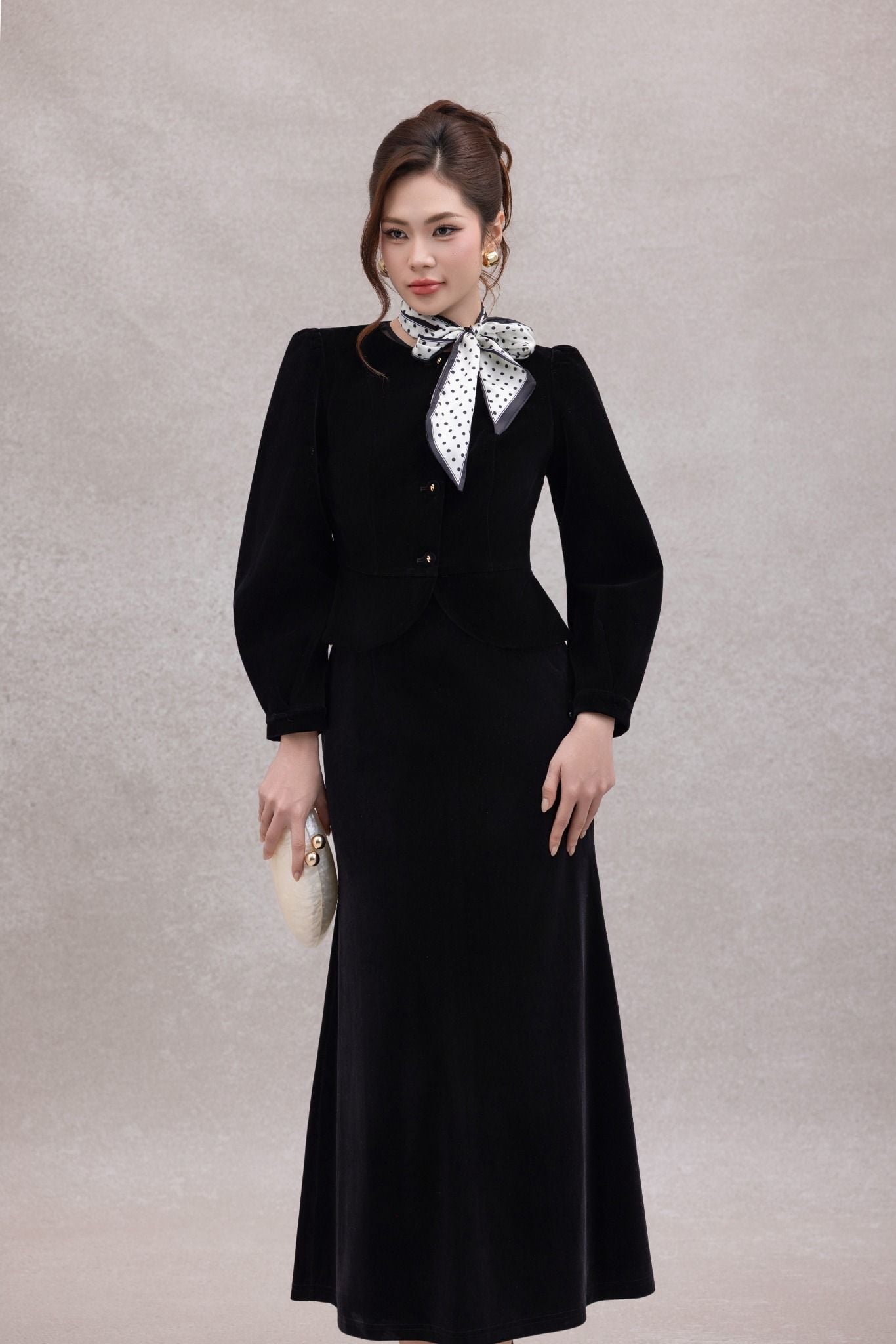 ÁO NHUNG TAY BỒNG AK08142