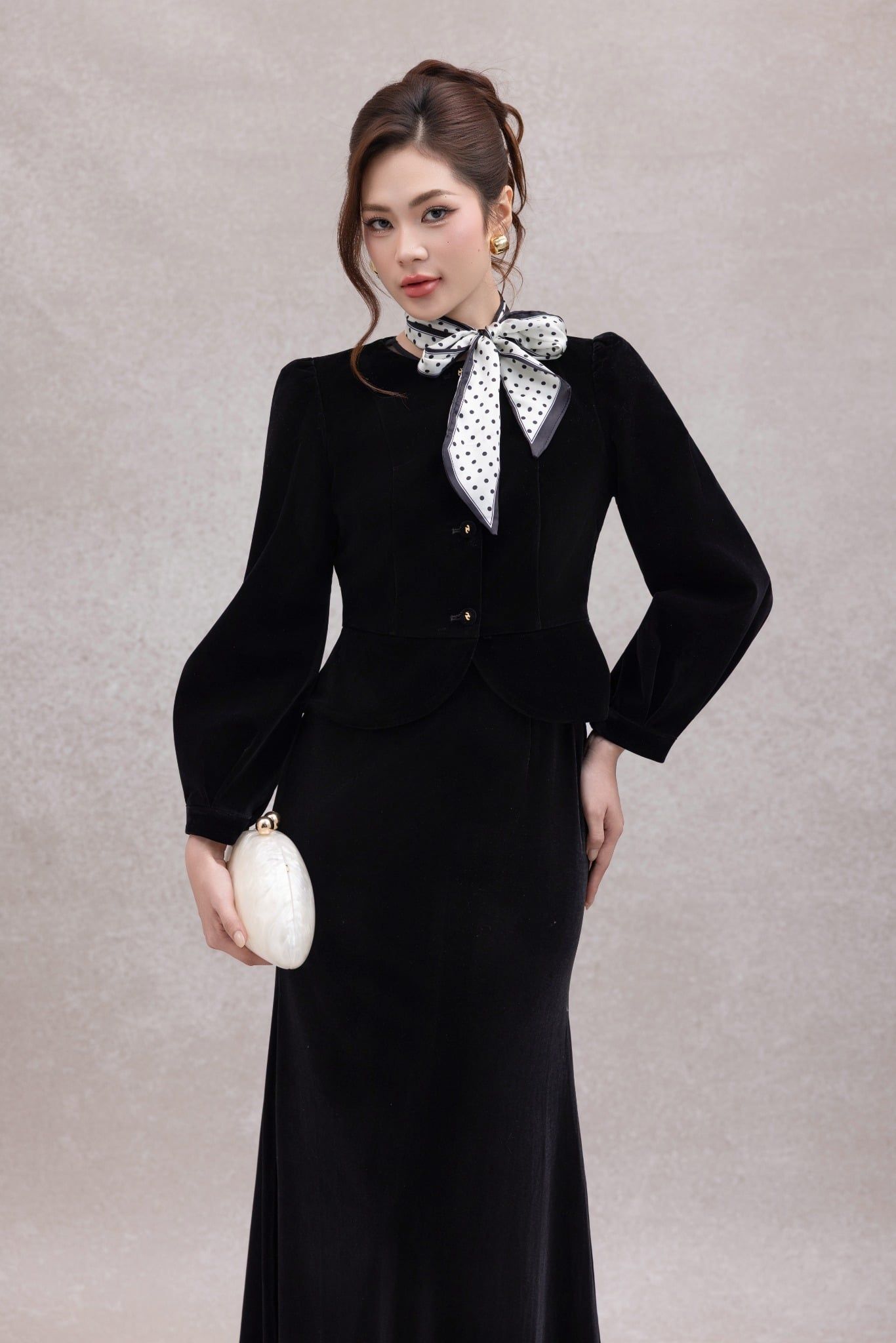 ÁO NHUNG TAY BỒNG AK08142