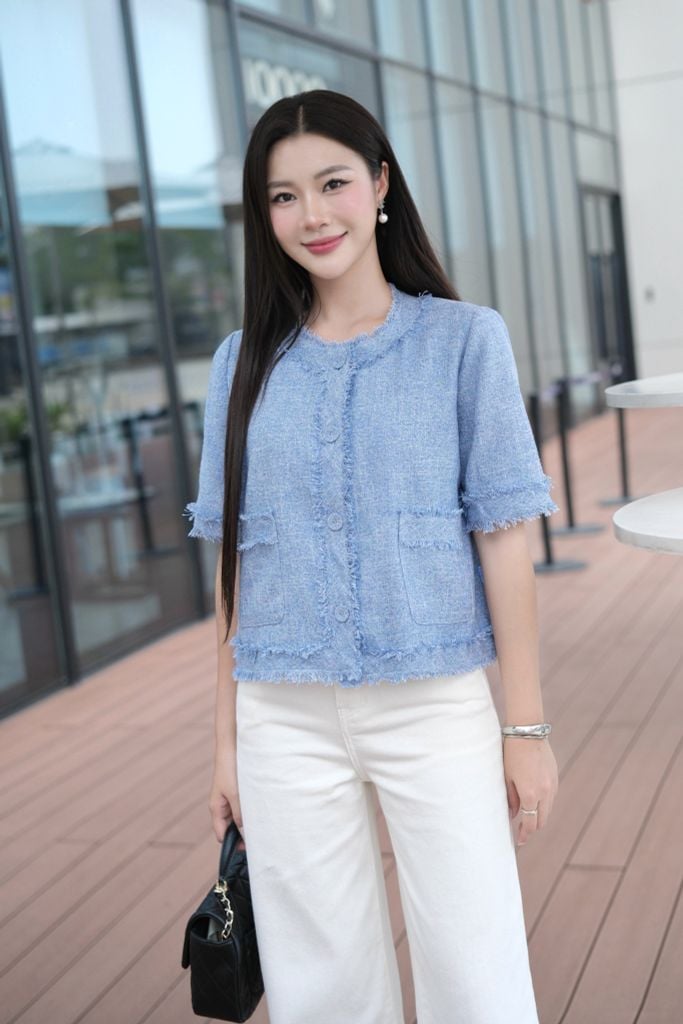 ÁO TWEED MỎNG AK63022