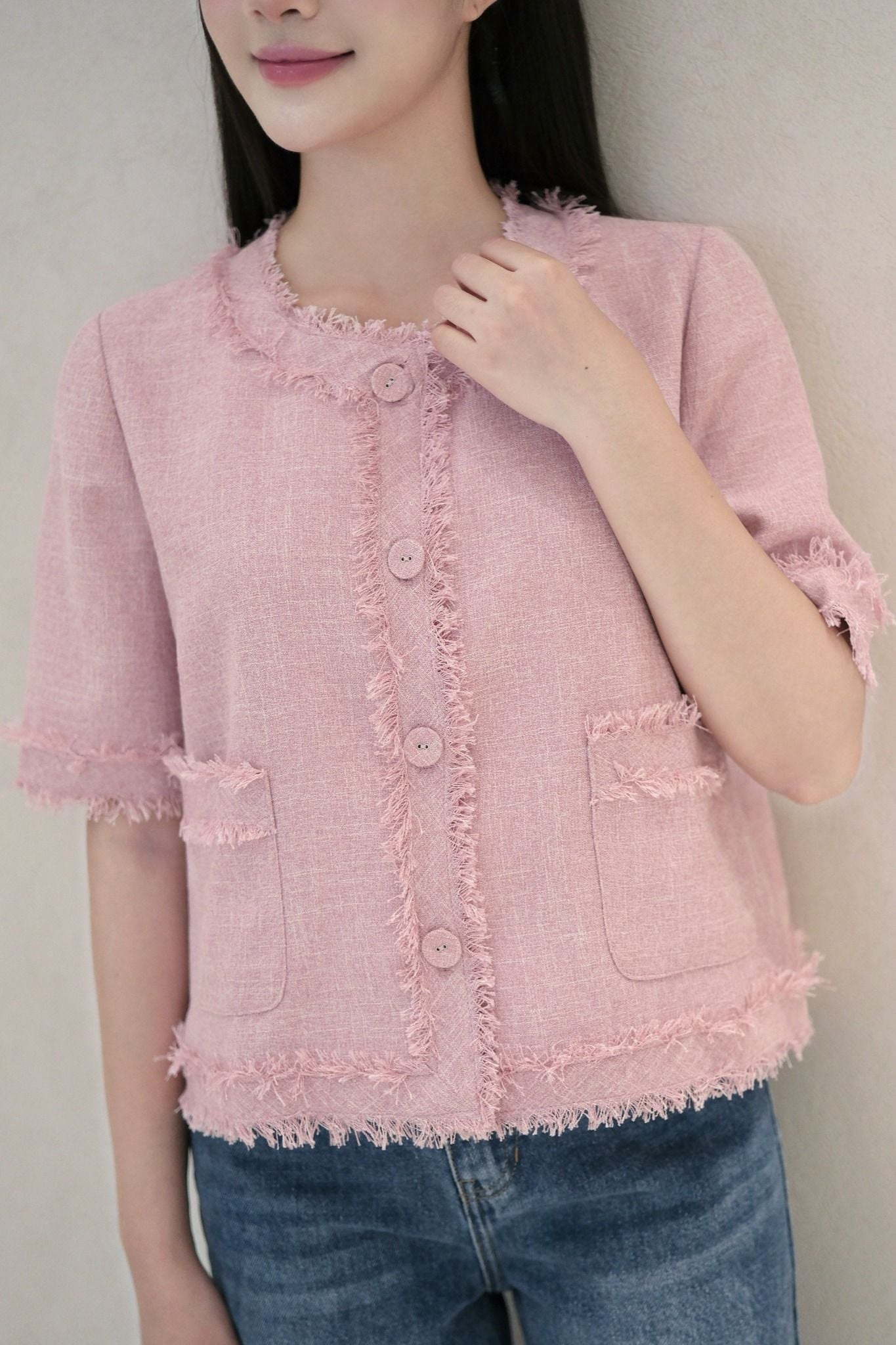 ÁO TWEED MỎNG AK63032