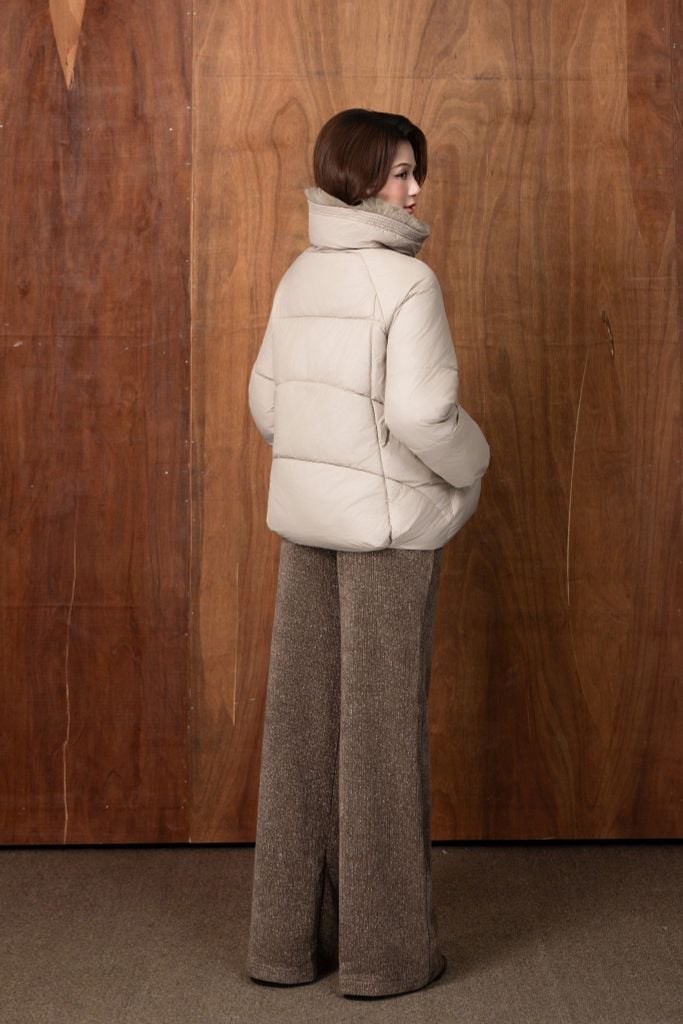  ÁO KHOÁC PHAO CỔ LÔNG AK66032 