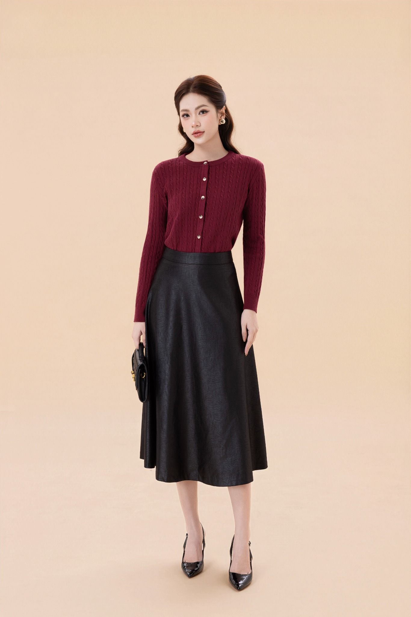 ÁO LEN ĐỎ VẶN THỪNG AL62332