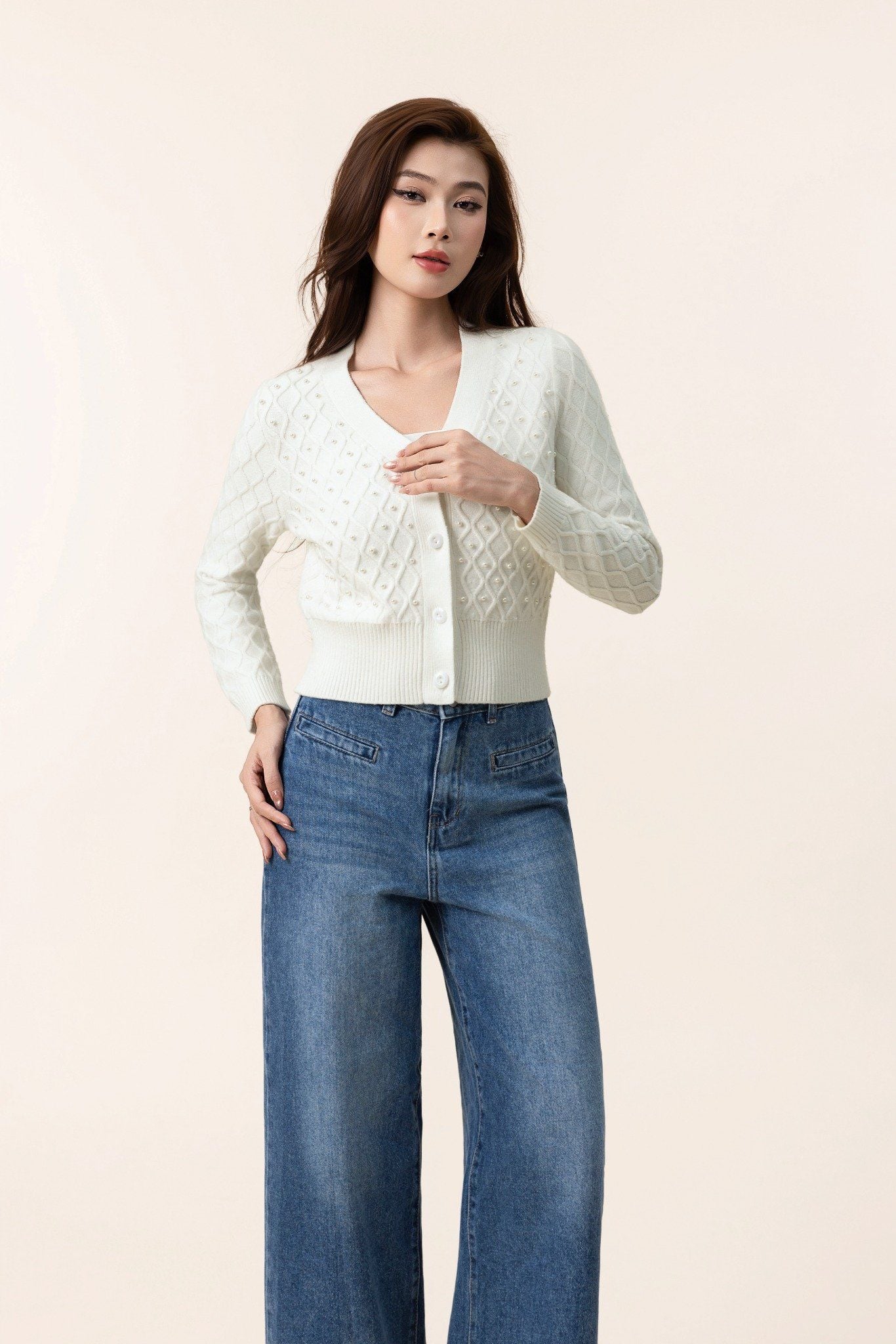 CARDIGAN LEN ĐÍNH NGỌC AL62442