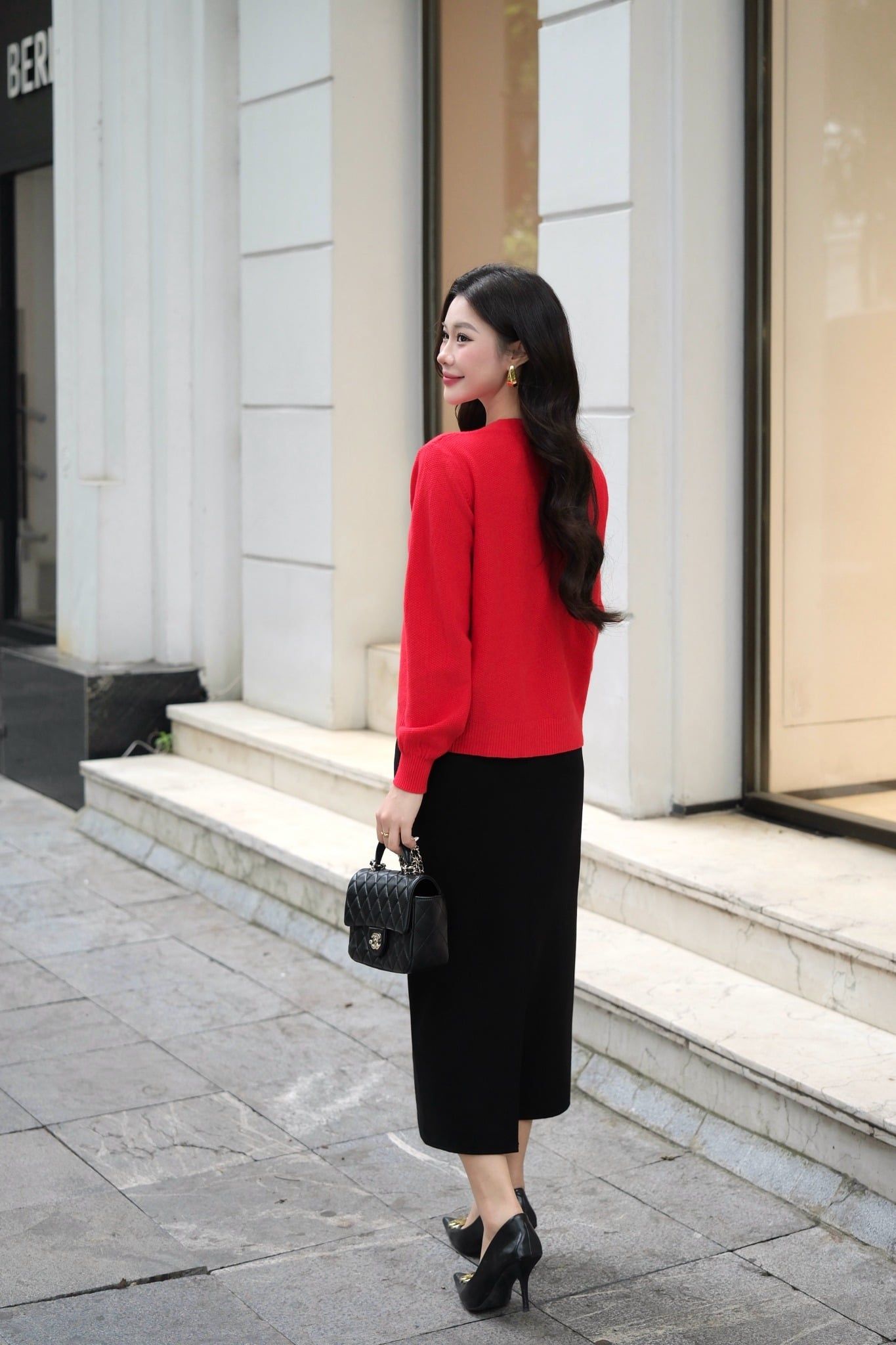 ÁO KHOÁC LEN ĐỎ AK62462