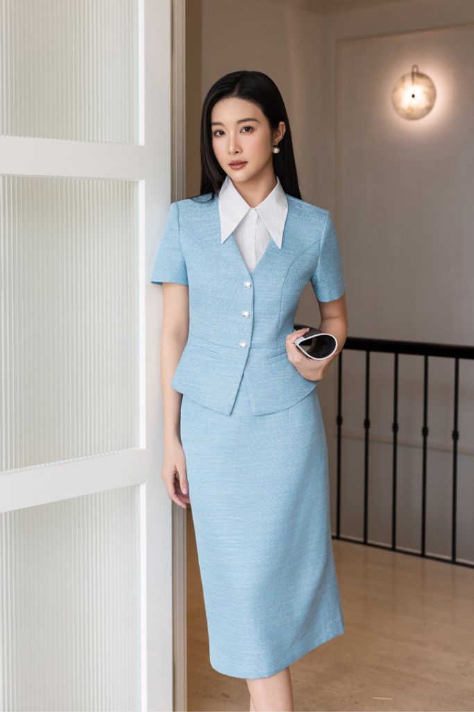 ÁO THIẾT KẾ PHỐI CỔ SƠ MI AK08322