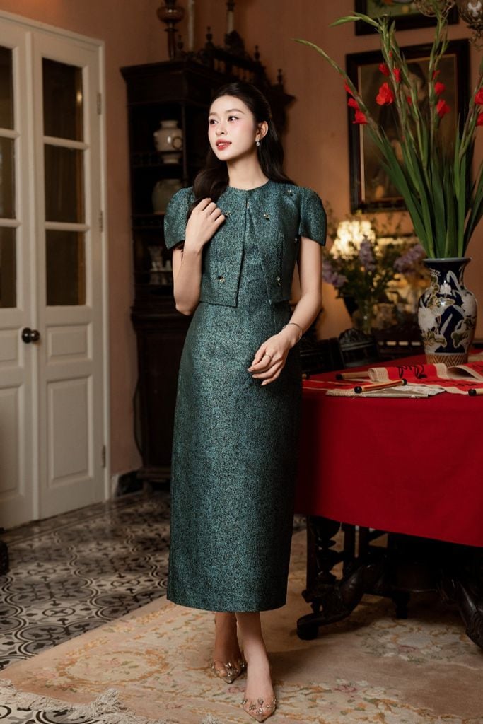 ĐẦM TIỆC GẤM D08912