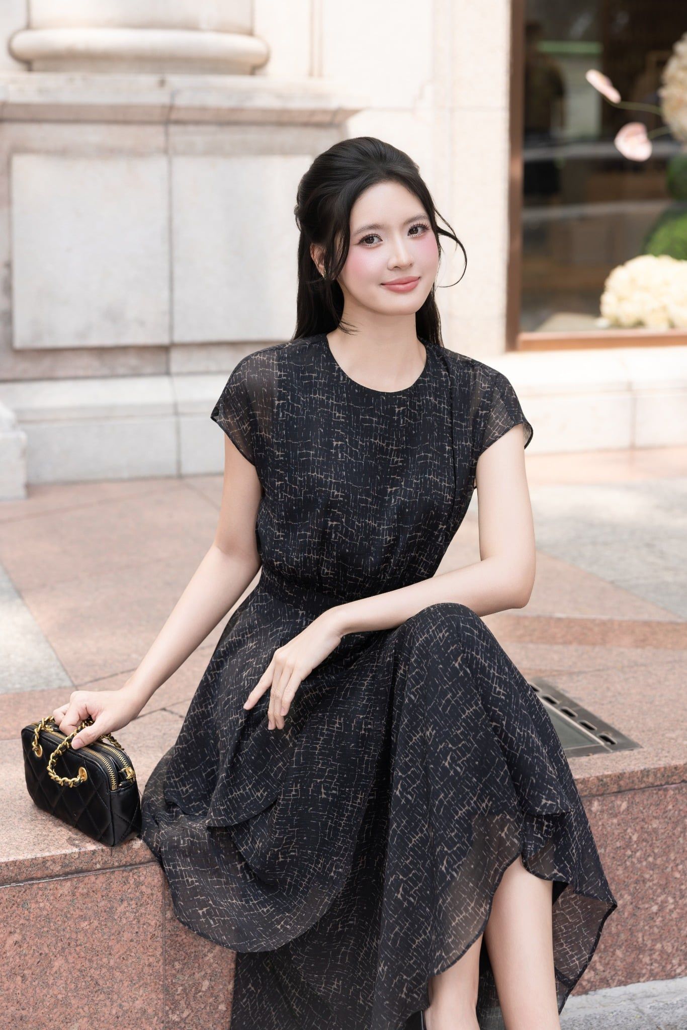 ĐẦM VOAN XẾP TẦNG D00162