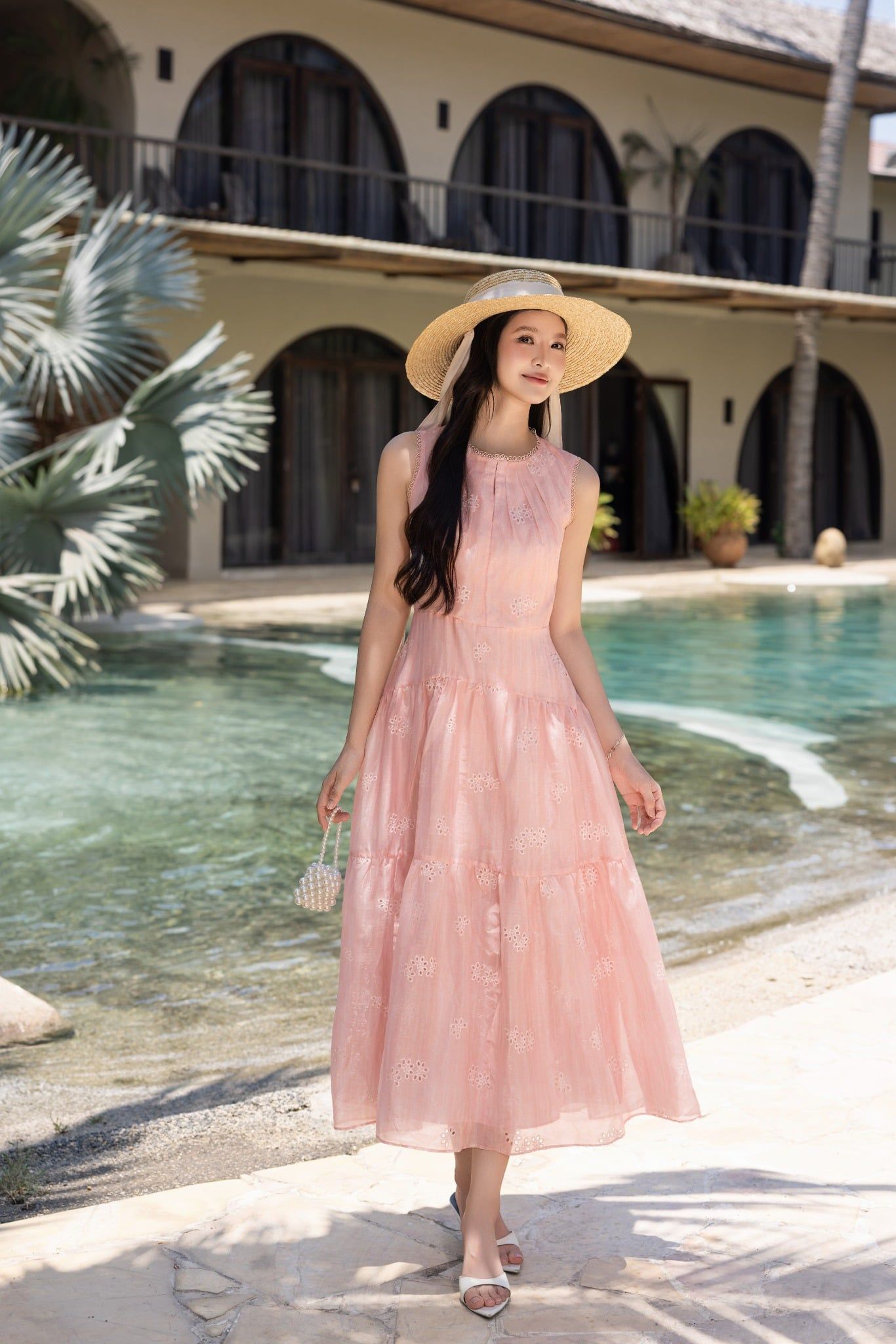 keonhacai MAXI HỒNG THÊU HOA D00172