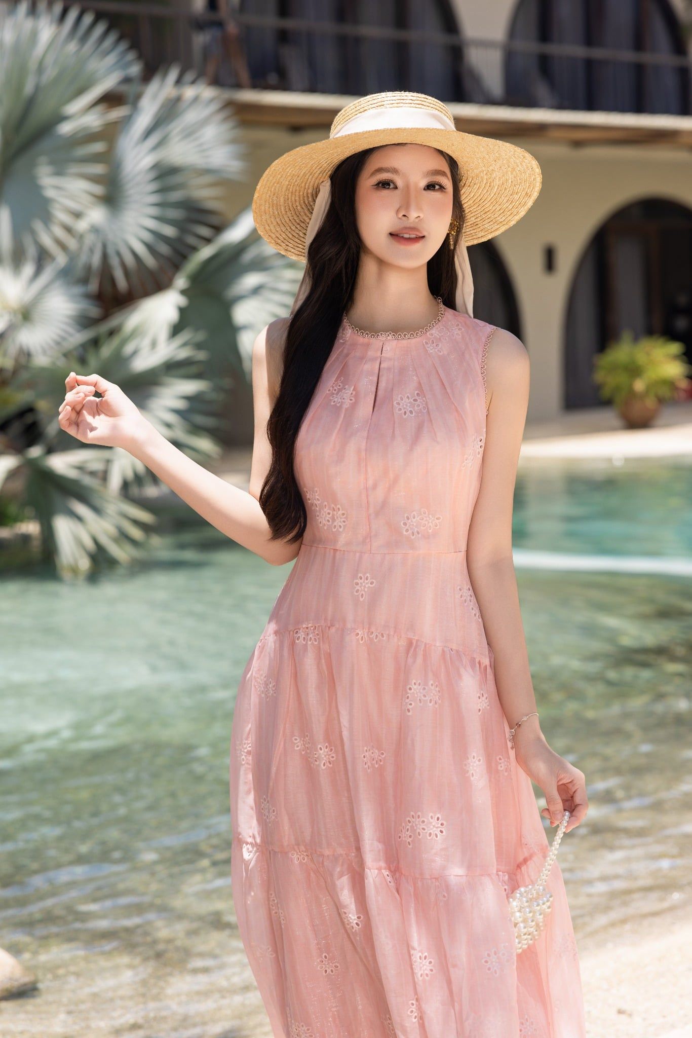 keonhacai MAXI HỒNG THÊU HOA D00172