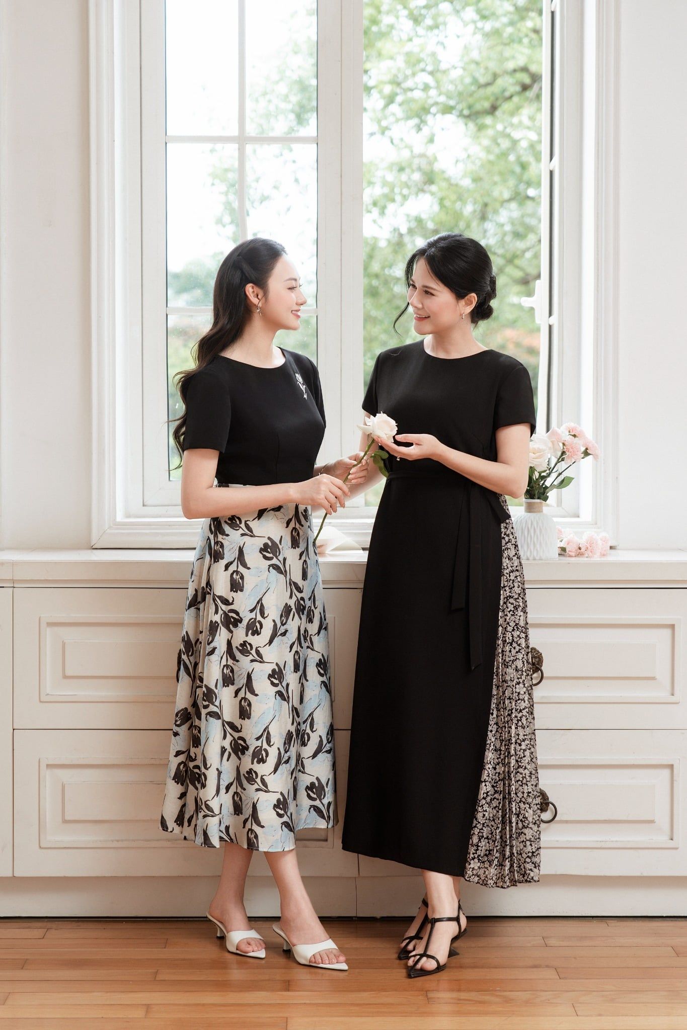 ĐẦM LIỀN PHỐI HOA D00912