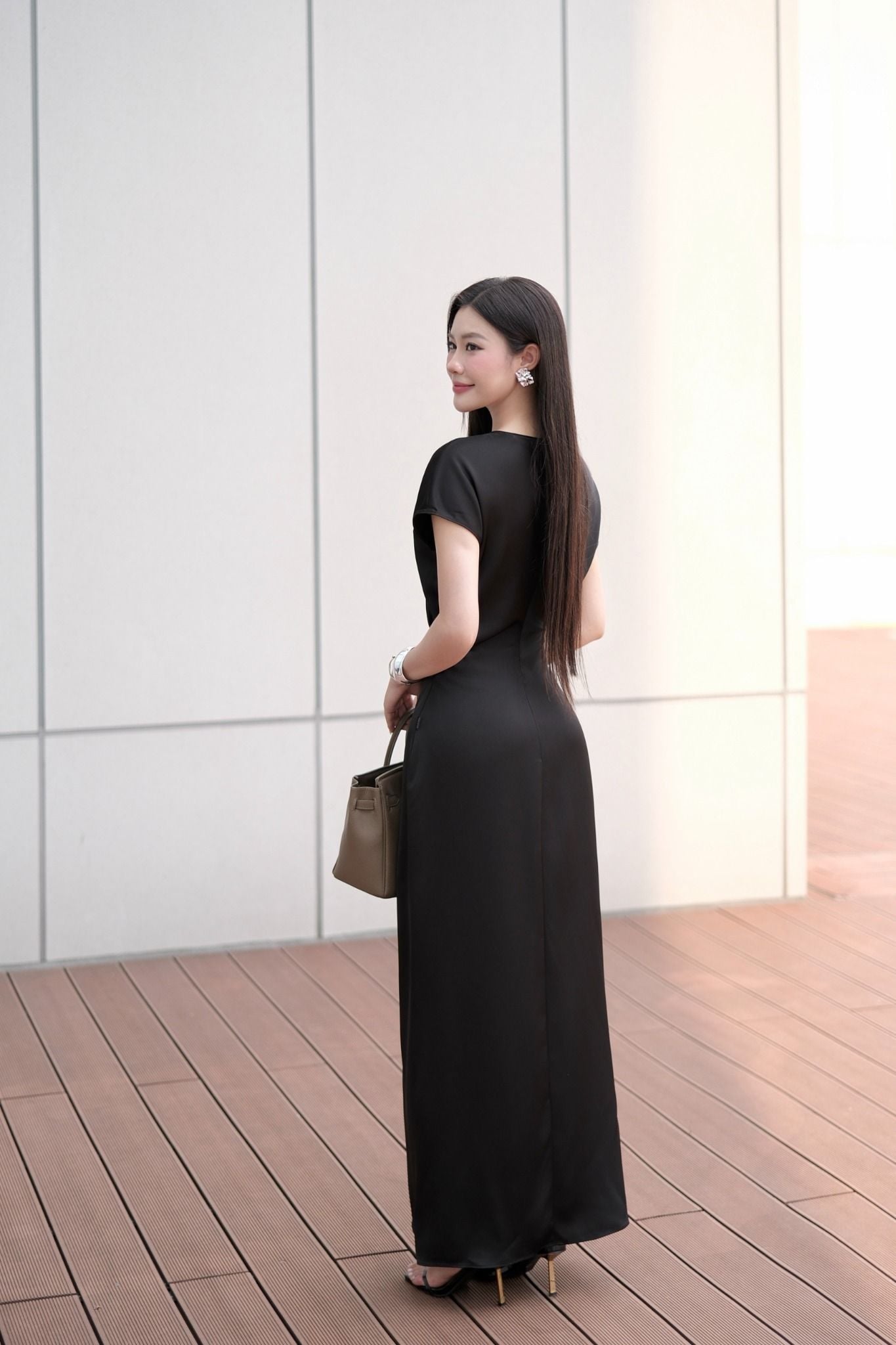 ĐẦM LỤA NHÚN EO D03592