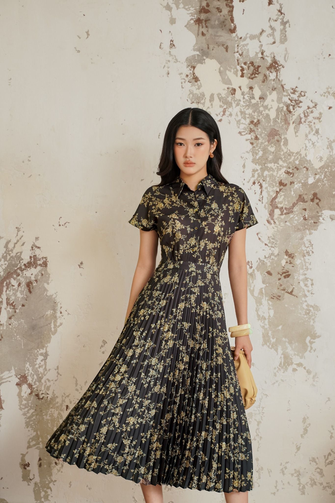 ĐẦM LỤA HOA D03632