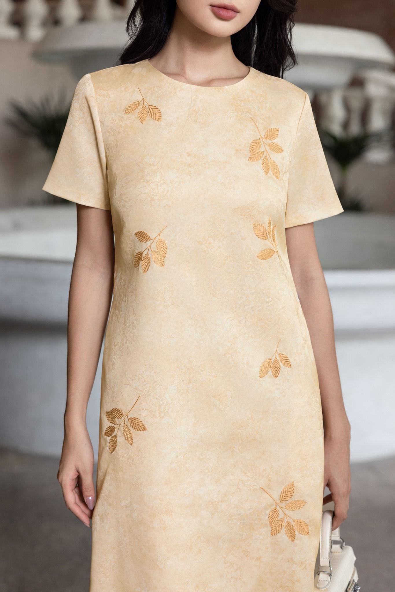 ĐẦM SUÔNG THÊU HOẠ TIẾT D03952