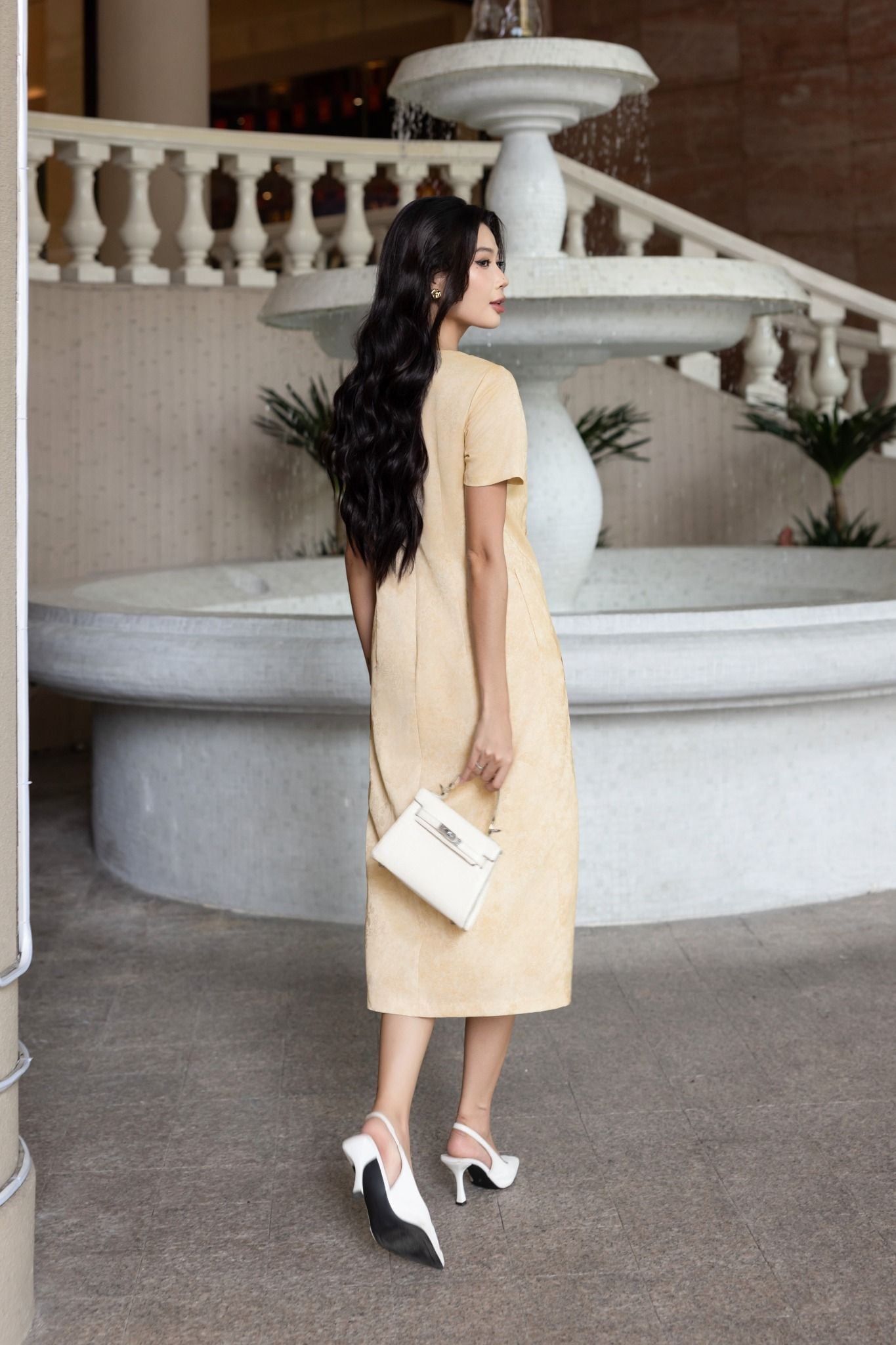 ĐẦM SUÔNG THÊU HOẠ TIẾT D03952