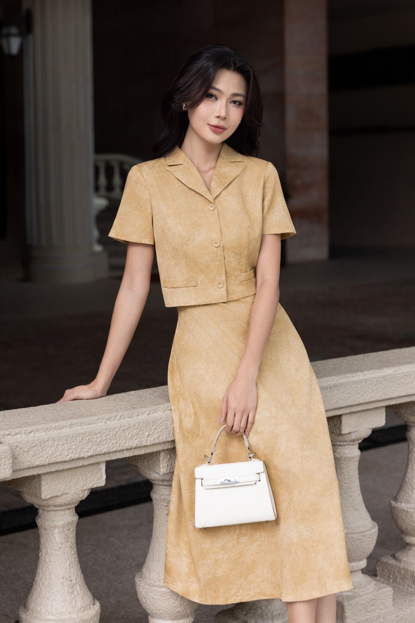 ĐẦM LIỀN CỔ BẺ D04012