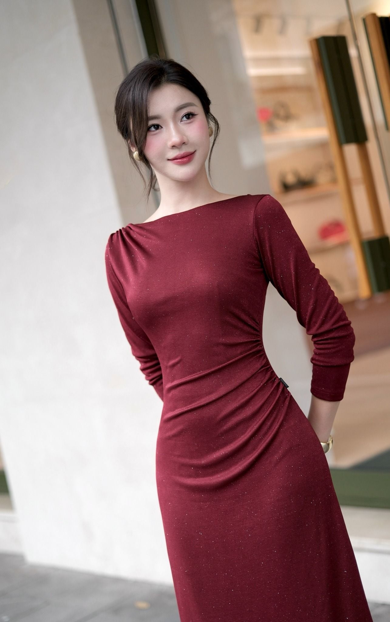 ĐẦM THUN ÁNH NHŨ D04482