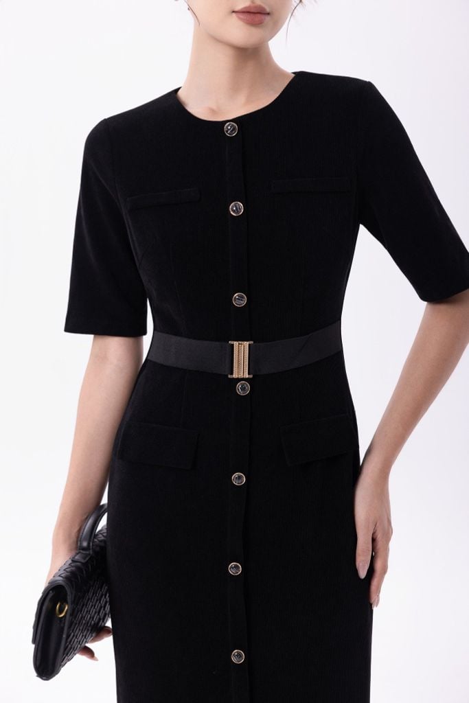  ĐẦM ÔM ĐEN D04592 