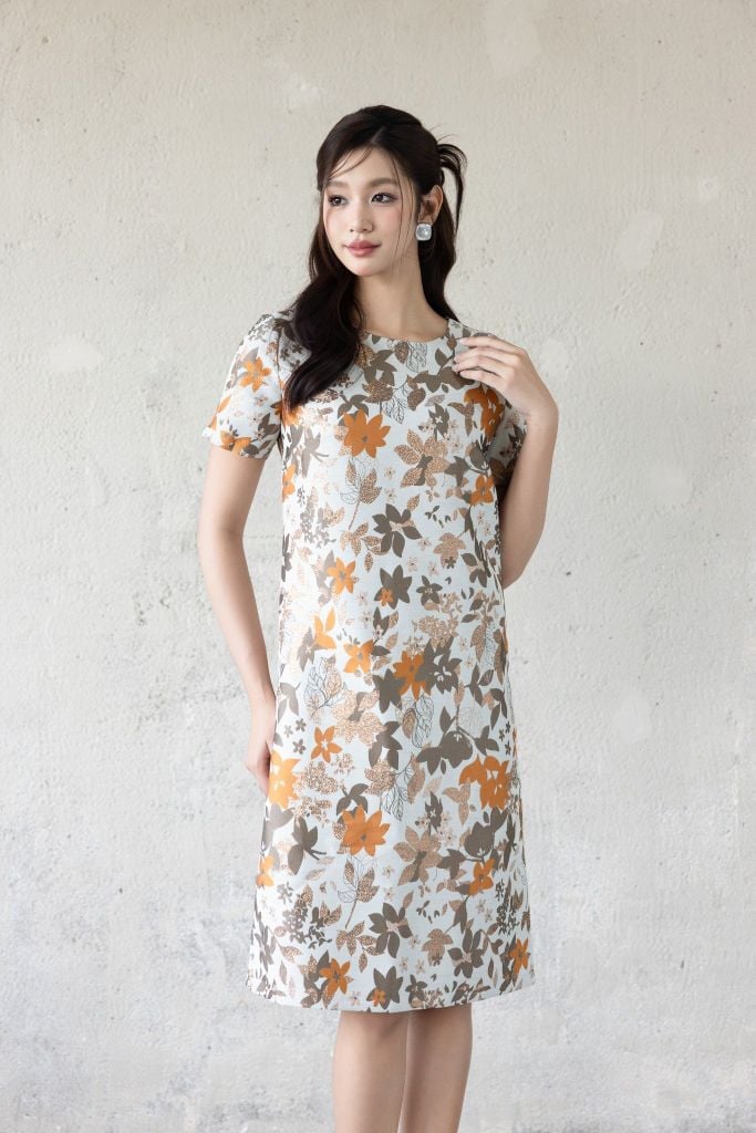  ĐẦM SUÔNG GẤM HOA D05492 