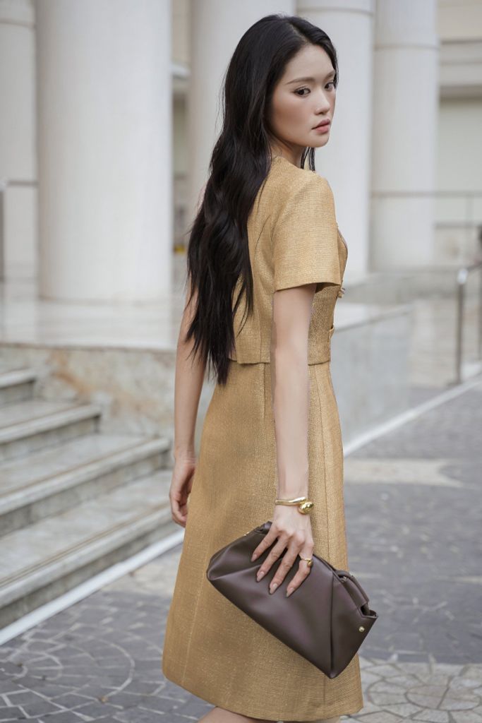  ĐẦM LIỀN DẠ TWEED D05862 