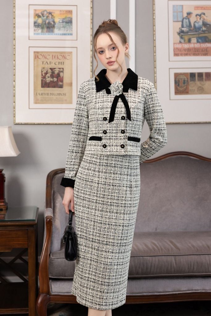  keonhacai LIỀN DẠ TWEED D06592 