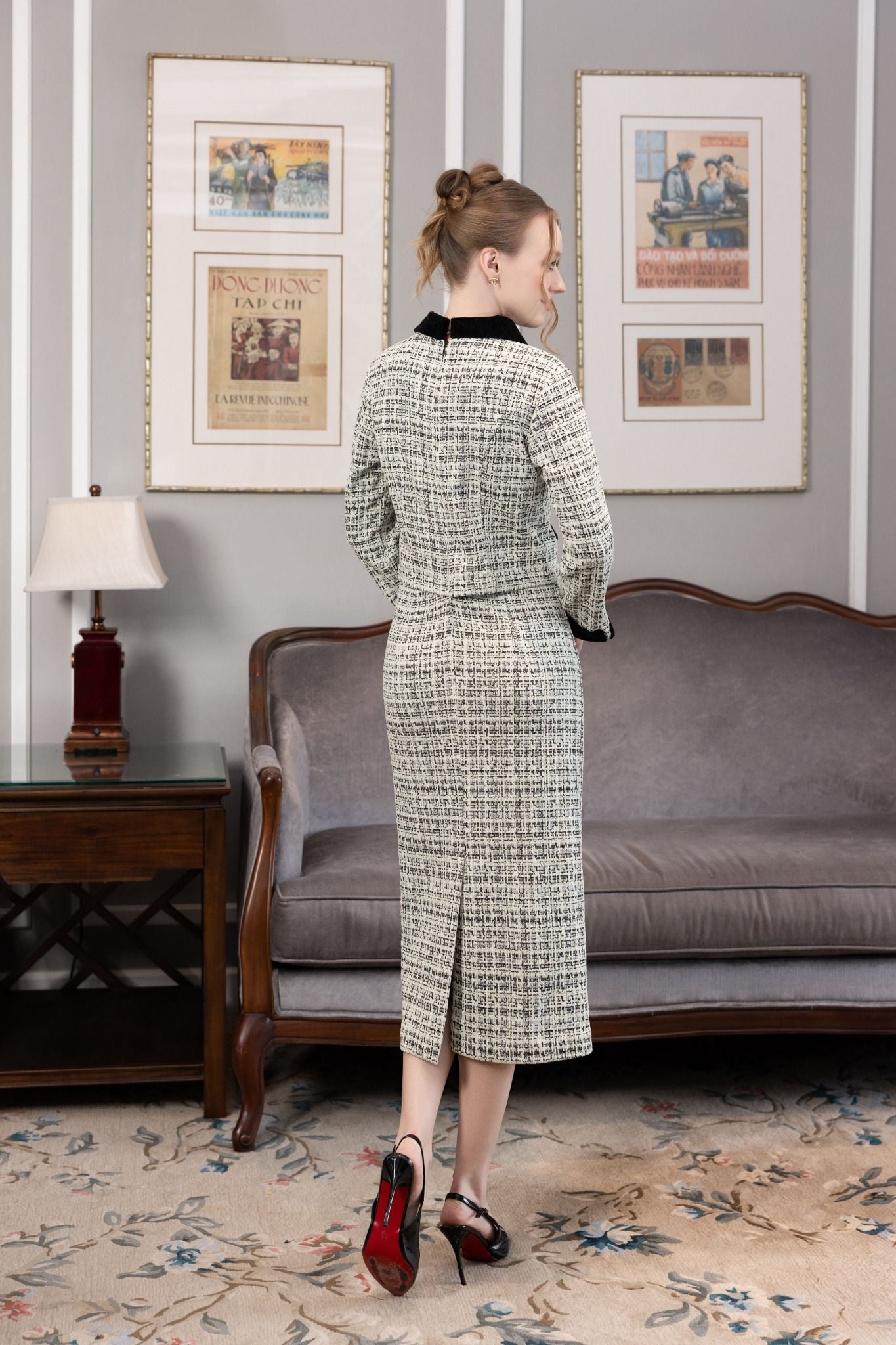 ĐẦM LIỀN DẠ TWEED D06592