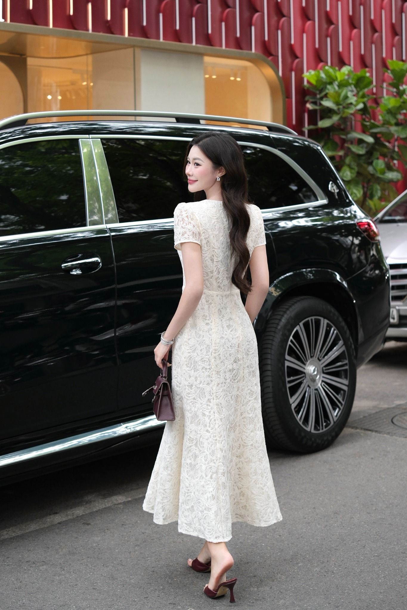 ĐẦM REN TRẮNG D06732