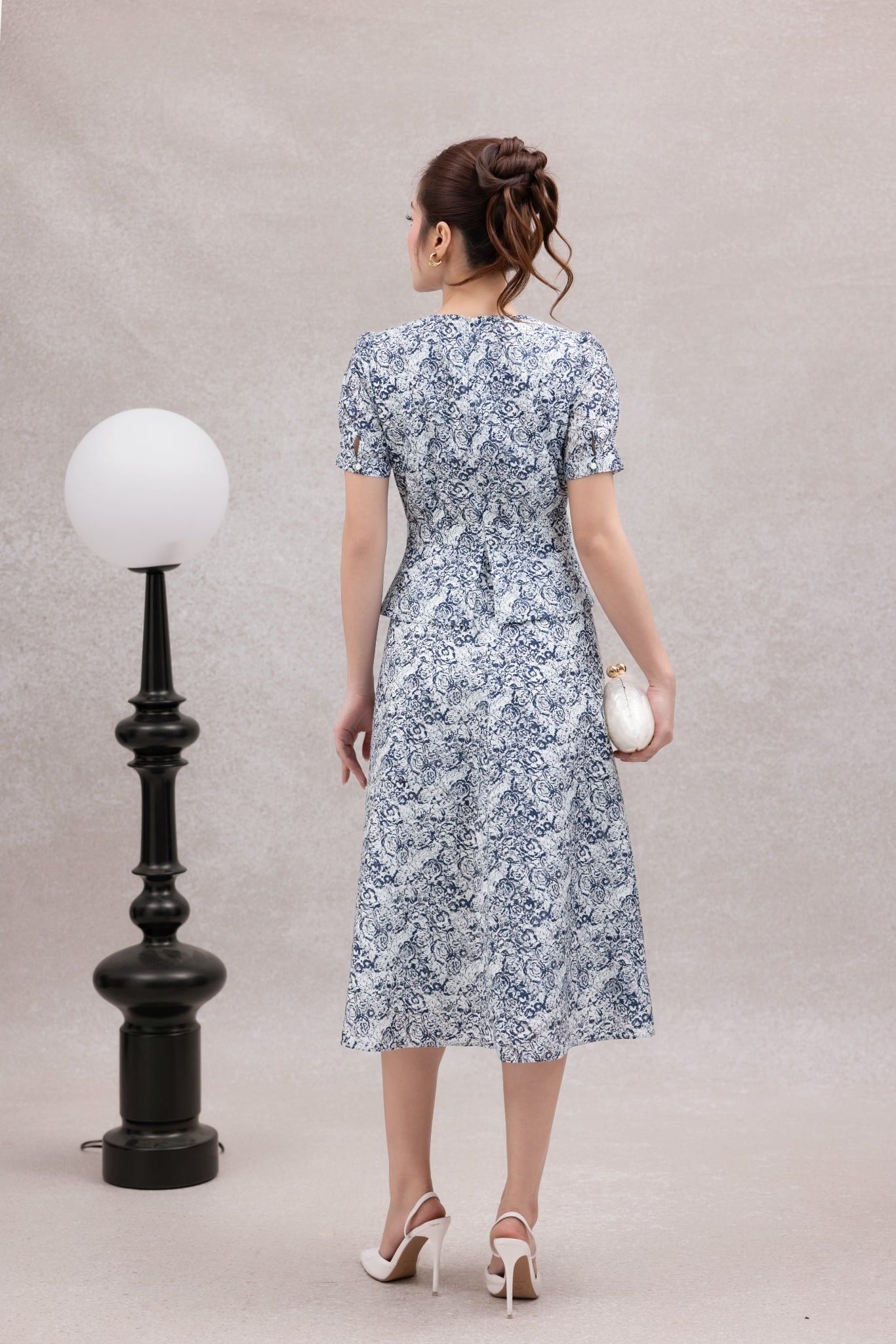 ĐẦM HOA PEPLUM D06742